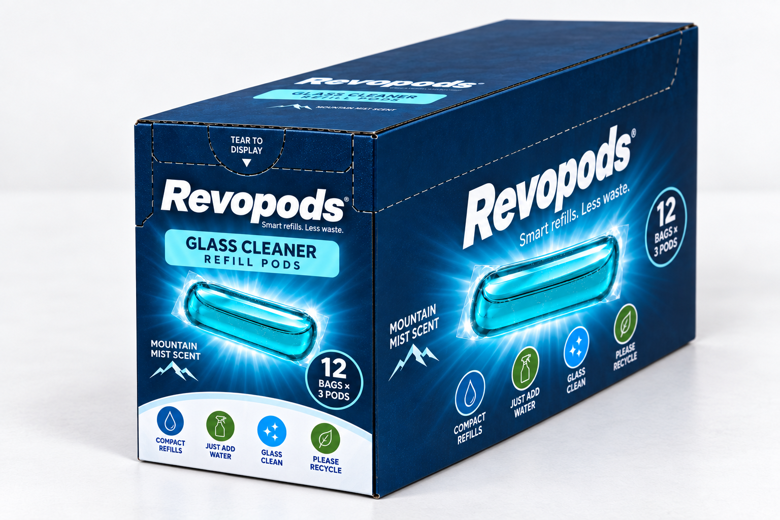 Glass Cleaner Refills capsules with zipper bag refills capsules in srt